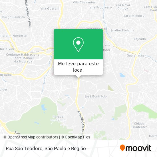 Rua São Teodoro mapa