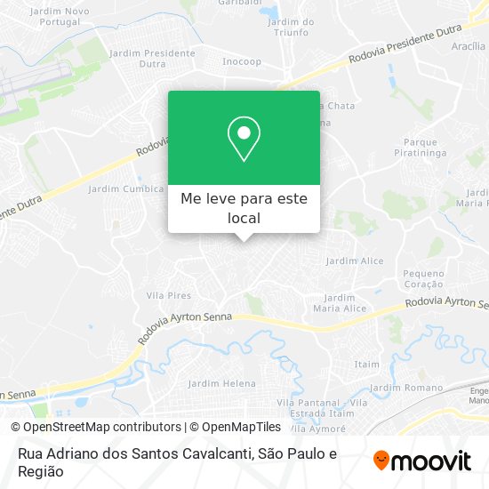 Rua Adriano dos Santos Cavalcanti mapa