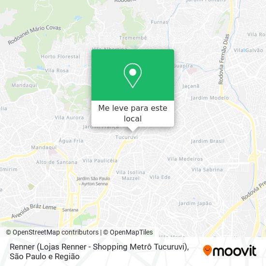 Renner (Lojas Renner - Shopping Metrô Tucuruvi) mapa