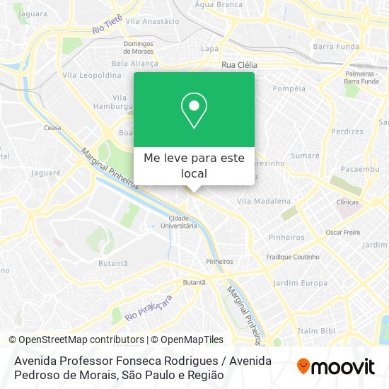 Avenida Professor Fonseca Rodrigues / Avenida Pedroso de Morais mapa