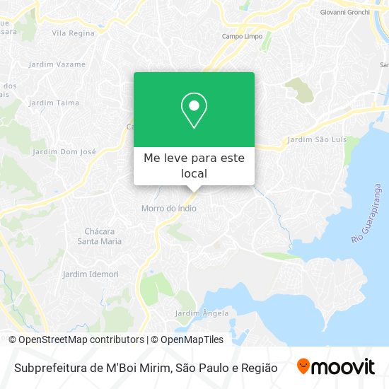 Subprefeitura de M'Boi Mirim mapa