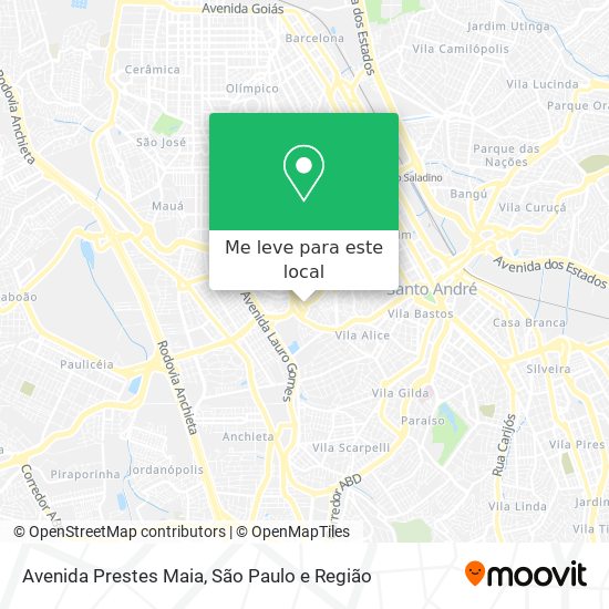 Avenida Prestes Maia mapa