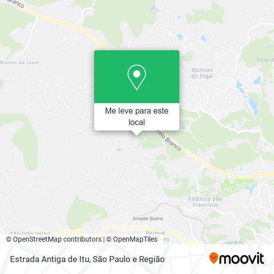 Estrada Antiga de Itu mapa