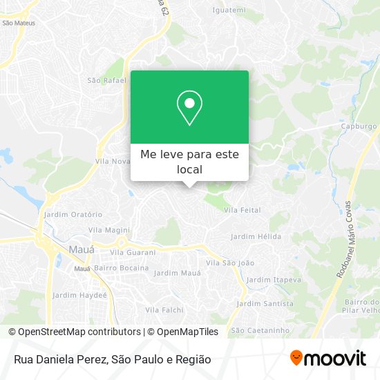 Rua Daniela Perez mapa
