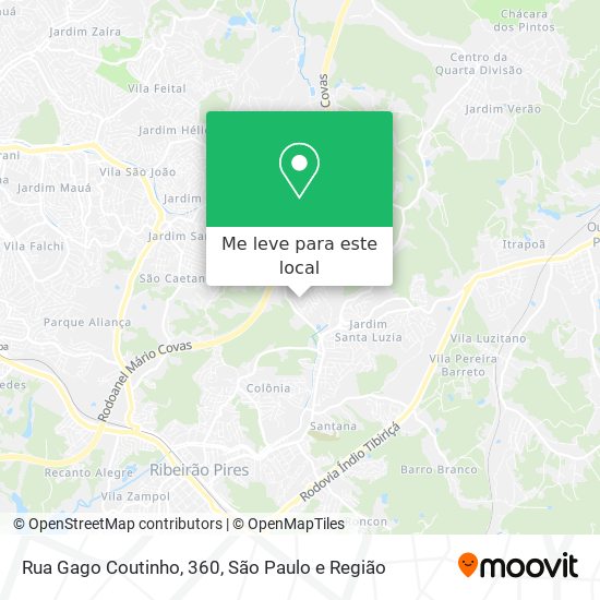 Rua Gago Coutinho, 360 mapa