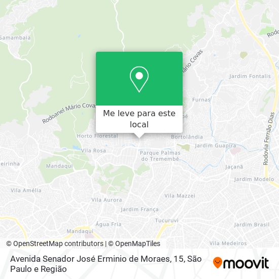 Avenida Senador José Erminio de Moraes, 15 mapa