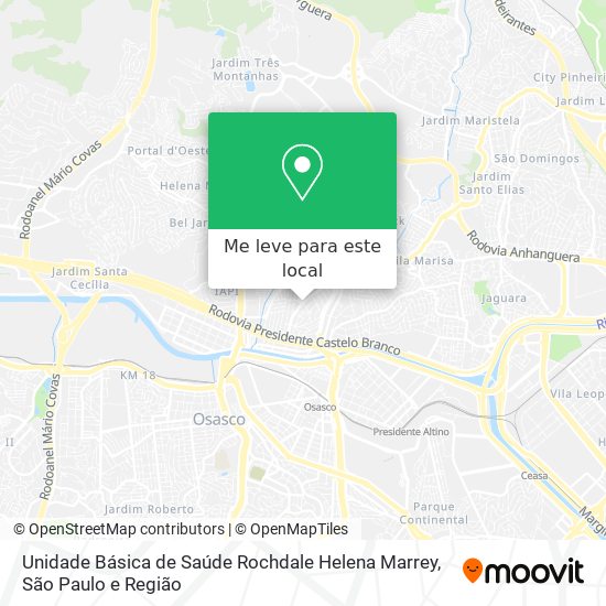 Unidade Básica de Saúde Rochdale Helena Marrey mapa