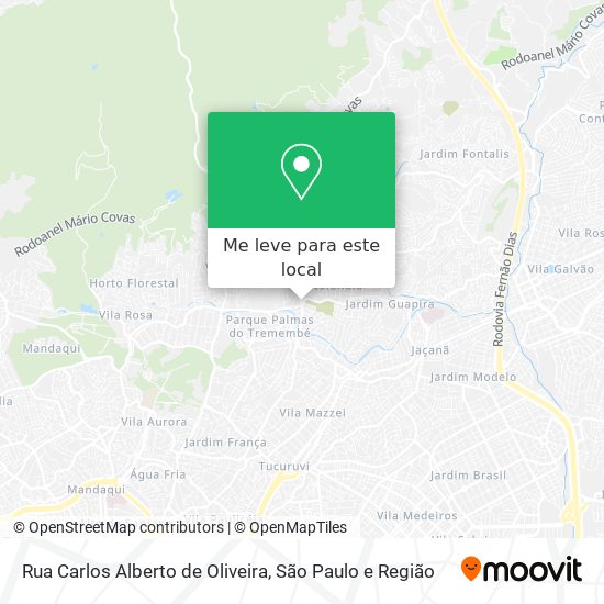 Rua Carlos Alberto de Oliveira mapa