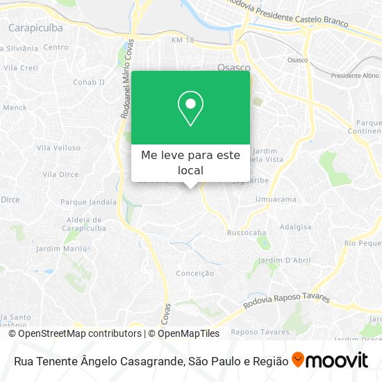 Rua Tenente Ângelo Casagrande mapa
