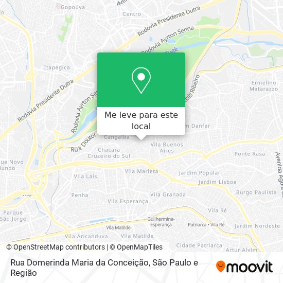 Rua Domerinda Maria da Conceição mapa