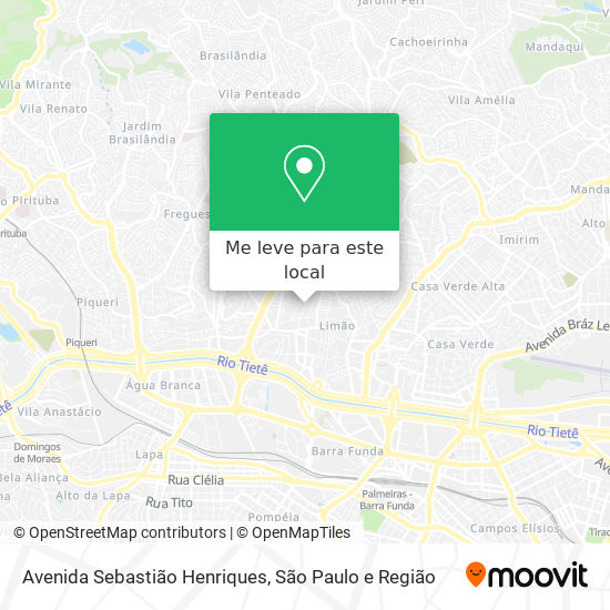 Avenida Sebastião Henriques mapa