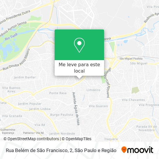 Rua Belém de São Francisco, 2 mapa