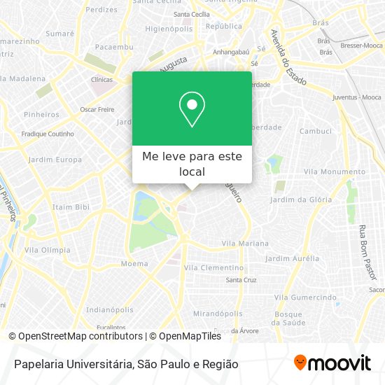 Papelaria Universitária mapa