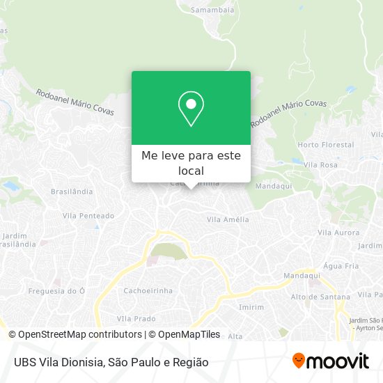 UBS Vila Dionisia mapa