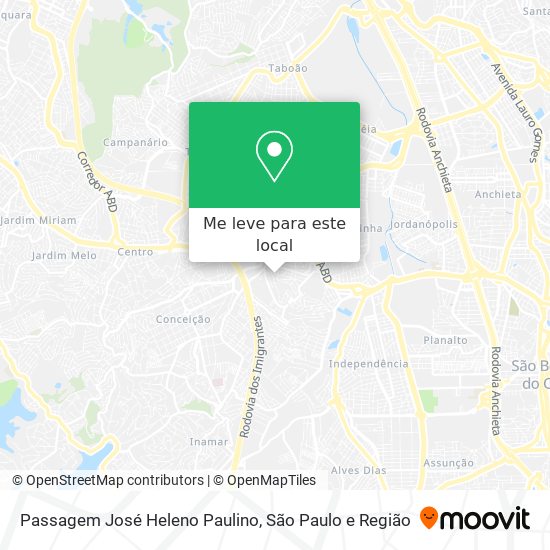 Passagem José Heleno Paulino mapa