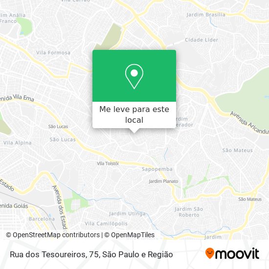 Rua dos Tesoureiros, 75 mapa