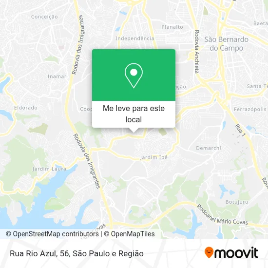 Rua Rio Azul, 56 mapa