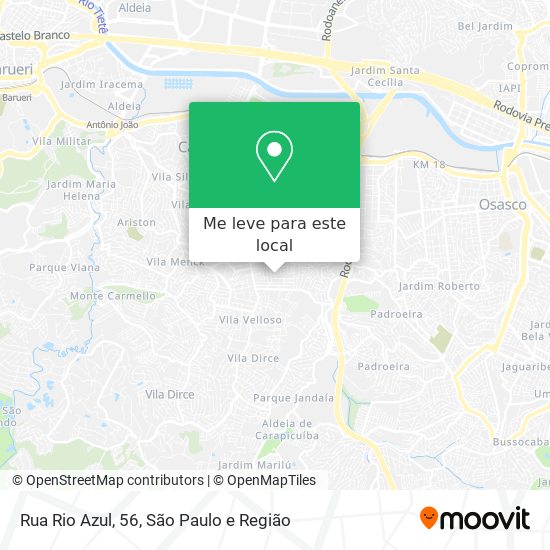 Rua Rio Azul, 56 mapa