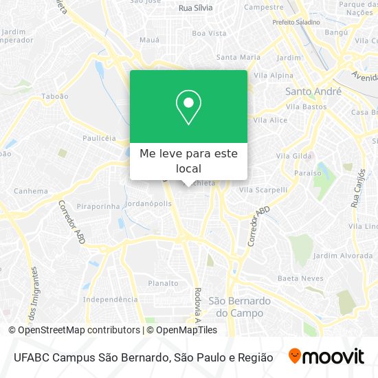 UFABC Campus São Bernardo mapa
