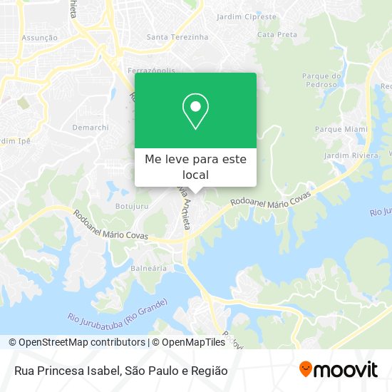 Rua Princesa Isabel mapa