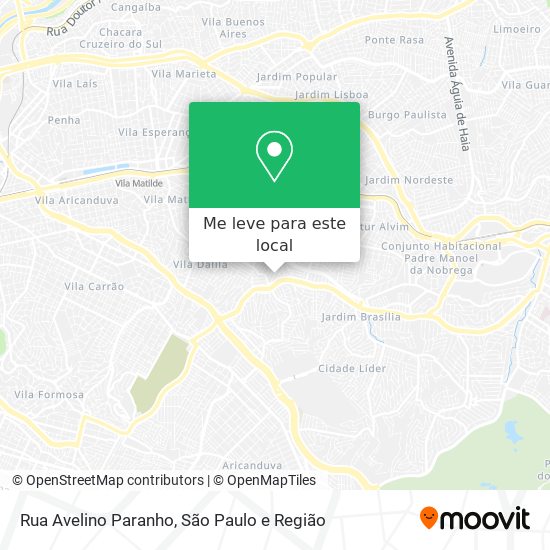 Rua Avelino Paranho mapa