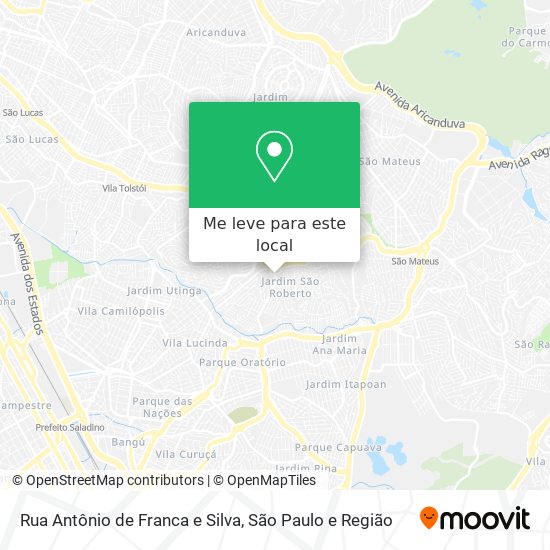 Rua Antônio de Franca e Silva mapa