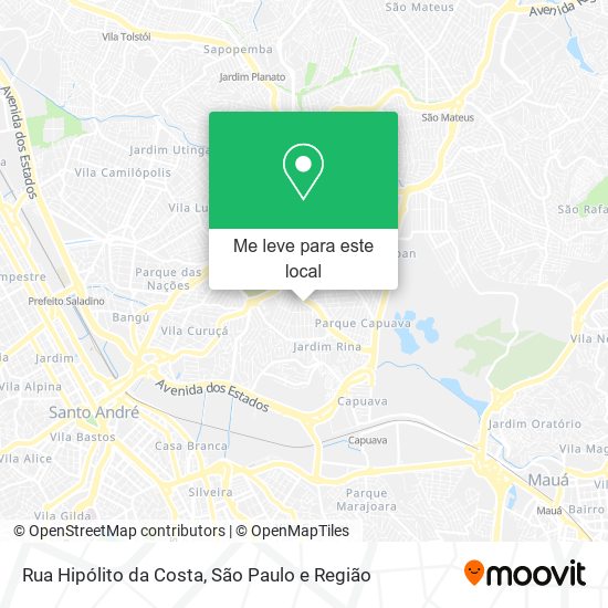 Rua Hipólito da Costa mapa