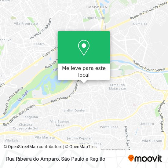 Rua Ribeira do Amparo mapa