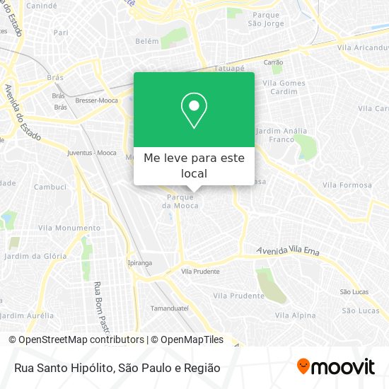 Rua Santo Hipólito mapa