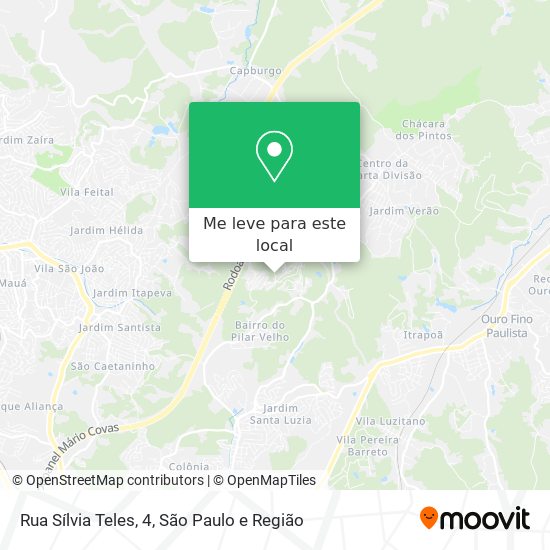 Rua Sílvia Teles, 4 mapa