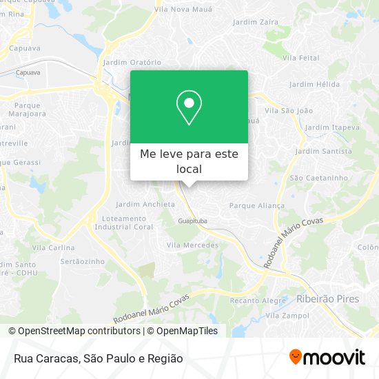 Rua Caracas mapa