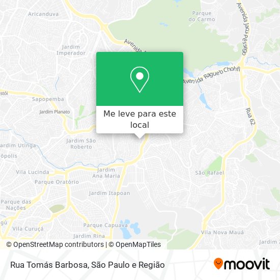 Rua Tomás Barbosa mapa