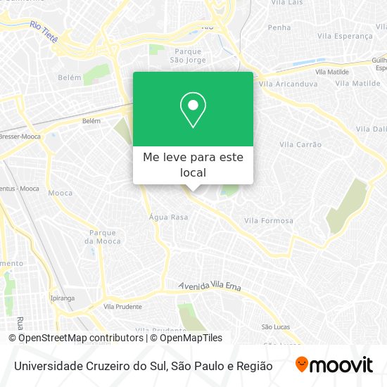 Universidade Cruzeiro do Sul mapa