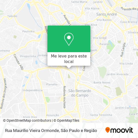 Rua Maurílio Vieira Ormonde mapa