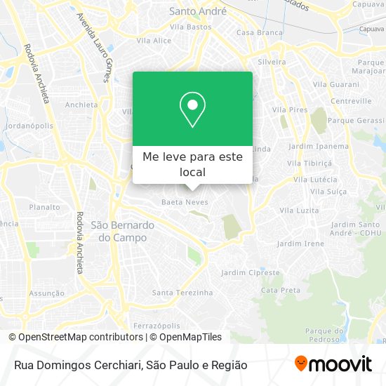 Rua Domingos Cerchiari mapa