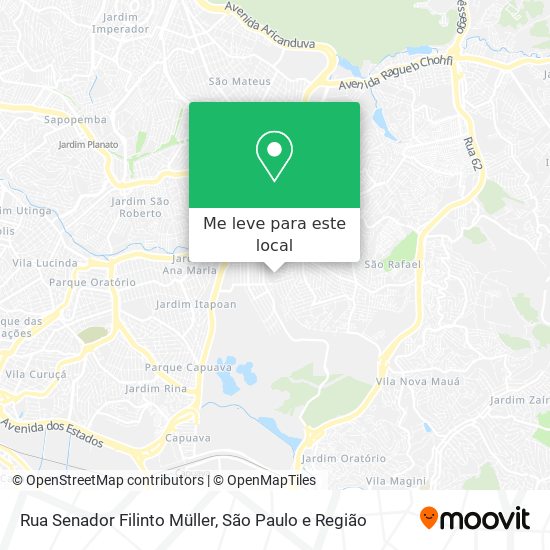 Rua Senador Filinto Müller mapa