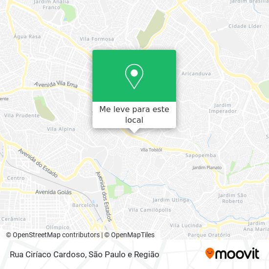 Rua Ciríaco Cardoso mapa