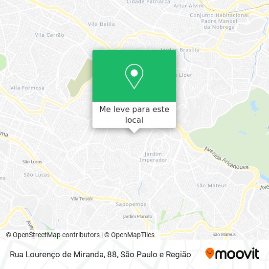 Rua Lourenço de Miranda, 88 mapa
