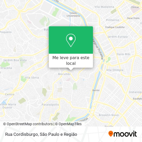 Rua Cordisburgo mapa