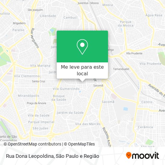 Rua Dona Leopoldina mapa