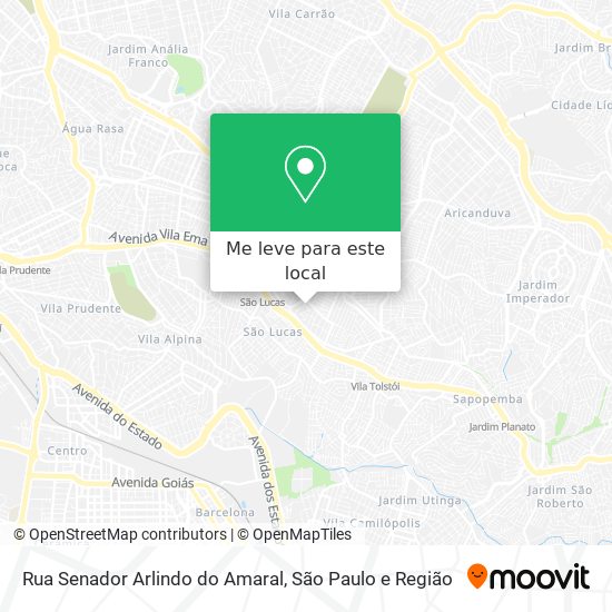 Rua Senador Arlindo do Amaral mapa