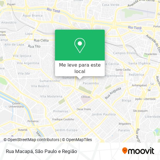 Rua Macapá mapa