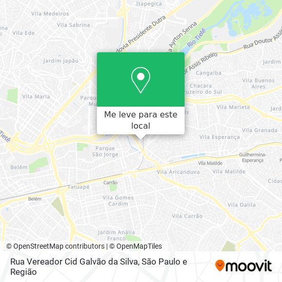 Rua Vereador Cid Galvão da Silva mapa