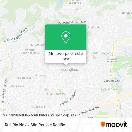 Rua Rio Novo mapa