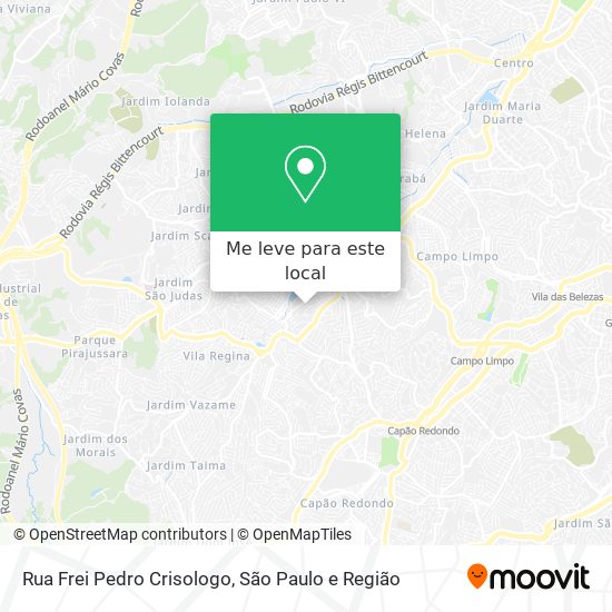 Rua Frei Pedro Crisologo mapa