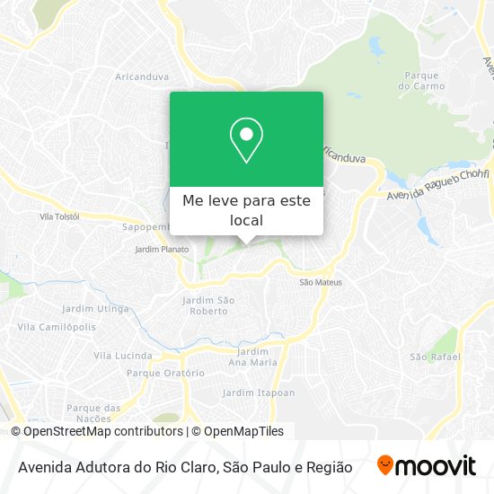 Avenida Adutora do Rio Claro mapa