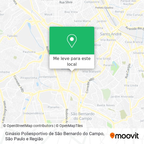 Ginásio Poliesportivo de São Bernardo do Campo mapa