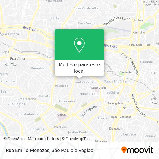 Rua Emílio Menezes mapa