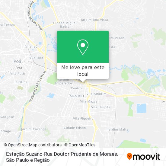 Estação Suzano-Rua Doutor Prudente de Moraes mapa