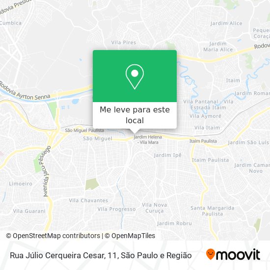 Rua Júlio Cerqueira Cesar, 11 mapa